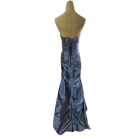NWT!! "BILL LEVKOFF" Purple/Blue Iridescent Strapless Dress Prom Formal SZ 10 - Picture 4 of 16